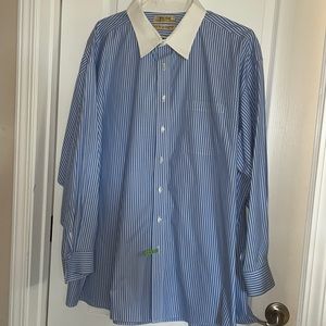 20/36 Tall blue & white stripe dress shirt